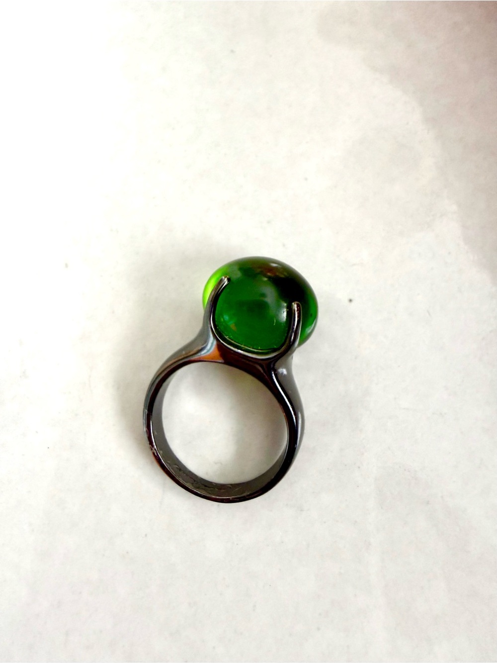 Vintage Jewelmint Glass Dome Ring